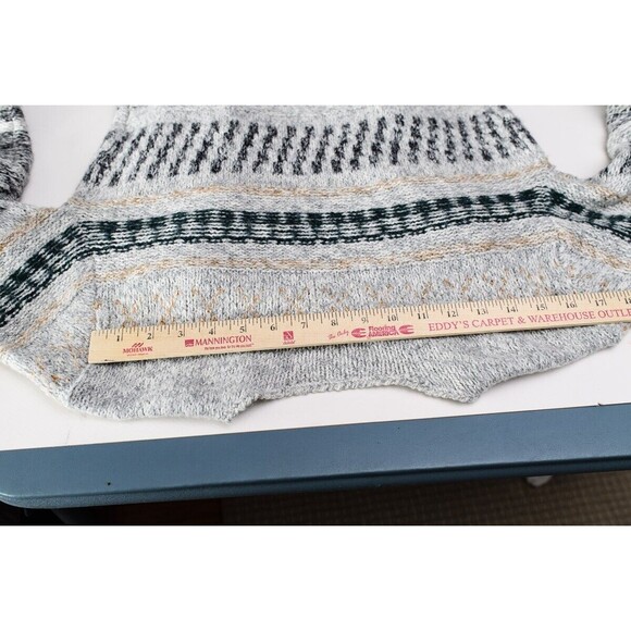 Cabi XS open front fringe southwest light gray cardigan prairie western - Picture 6 of 6